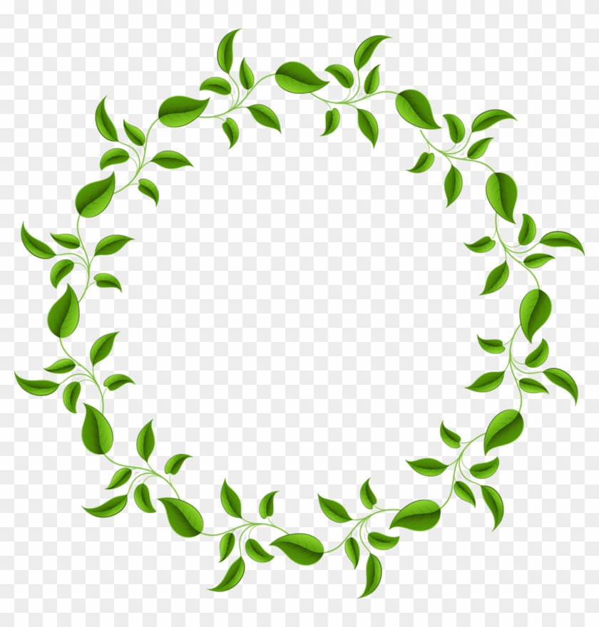 #leaves #frame #circleframe #border #ftestickers - Transparent Circle Leaf Border Clipart