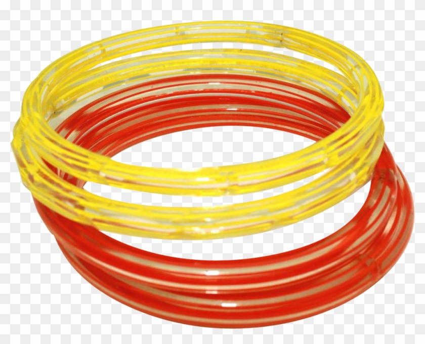 Art Deco Four Fire Engine Red &amp - Transparent Glass Bangle Png Clipart