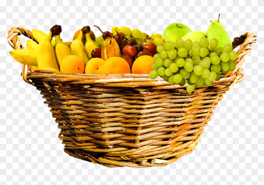 Eat Food Fruit Fruit Basket Basket Fruits - Healthy Food Basket Clipart #5650818