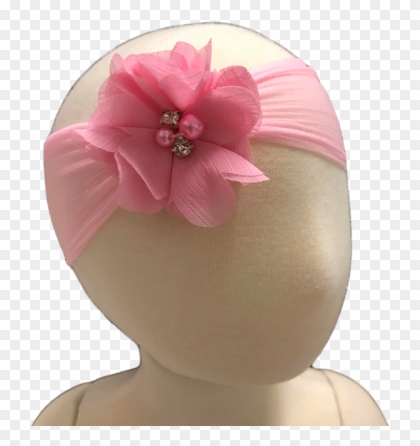 Made With A Super Soft Sheer Nylon Band And Adorned - Artificial Flower Clipart #5651665