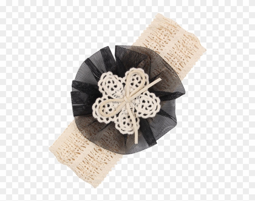 Mesh Flower Headband - Headband Clipart #5651782