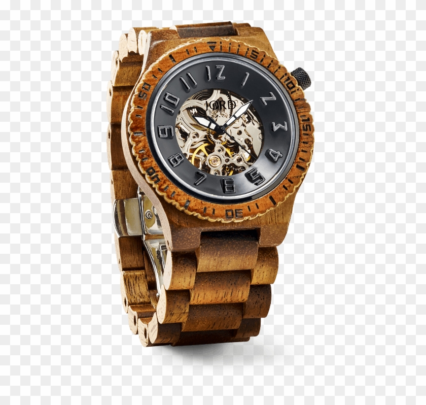 Skeleton Face Wooden Watch - Jord Watches Dover Clipart #5652330