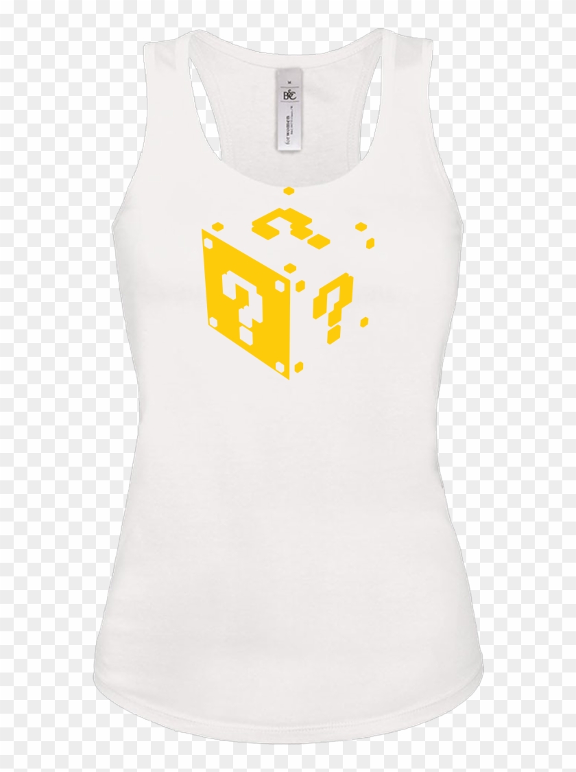 Lucky Block T-shirt Tanktop White - Active Tank Clipart