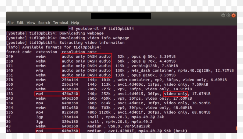 Notice How The Audio-only Formats Are All Dash Audio - Codigo Fuente De Youtube Clipart #5654458
