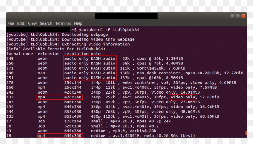 Notice How The Audio-only Formats Are All Dash Audio - Codigo Fuente De Youtube Clipart
