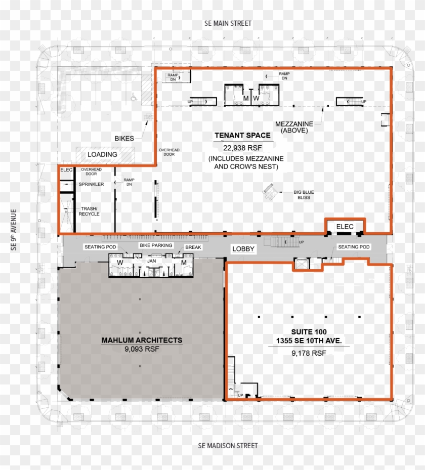 2 Rooftop Decks With City Views - Floor Plan Clipart #5655711