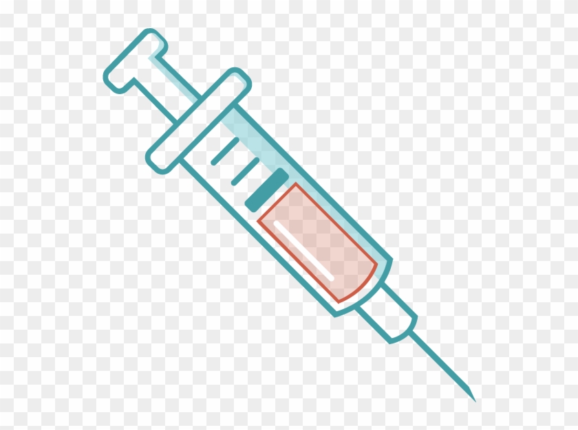 Orchid Health Immunizations - Clip Art Syringe Needle Cartoon - Png Download