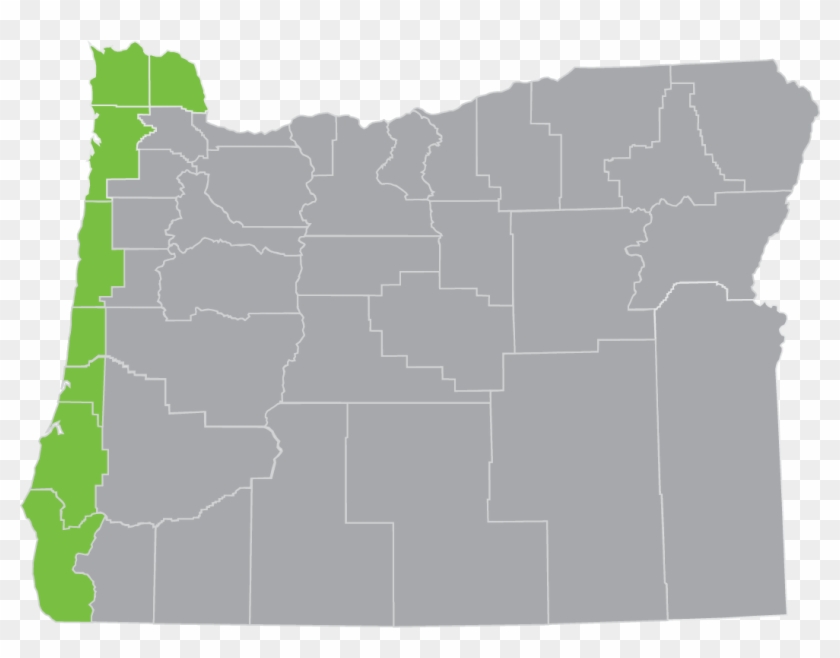 Oregon State Outline Png - Oregon Multnomah Clackamas Washington Counties Map Clipart
