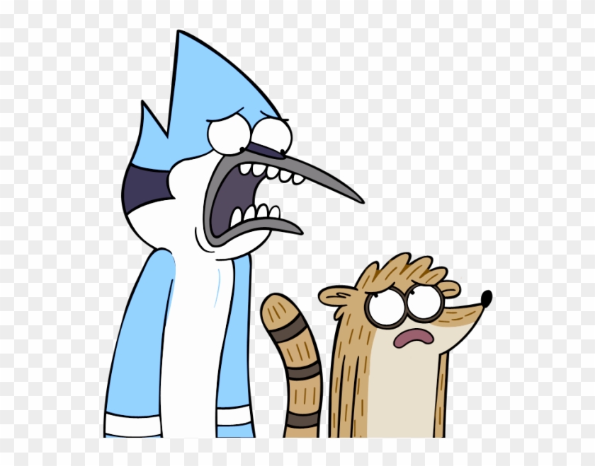 Rigby And Mordecai Looking Eachother - Mordecai And Rigby Sad Clipart #5657681