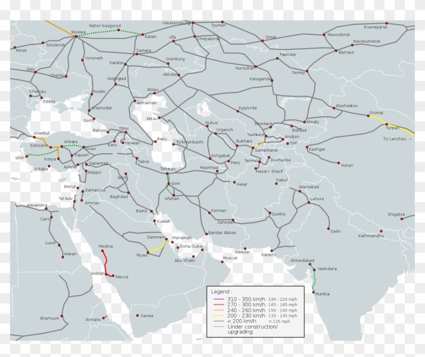 Western Asia Hsr - Atlas Clipart