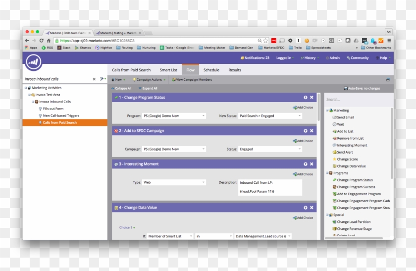 Invoca Marketo Call Tracking 07 Flow With Marketo - Social Triggers In Marketo Clipart #5659444