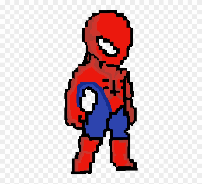 Simple Spiderman Pixel Art Grid - Draw-metro