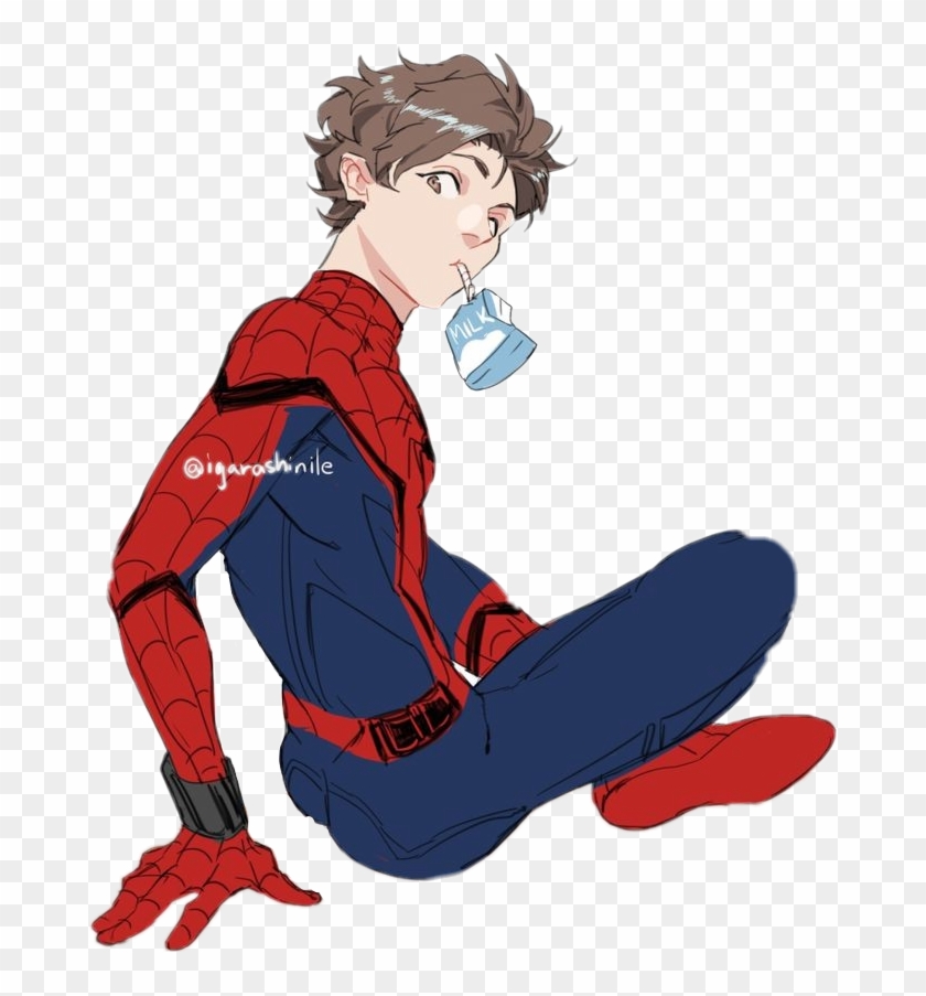 #spiderman #spooderman #homecoming - Sitting Clipart