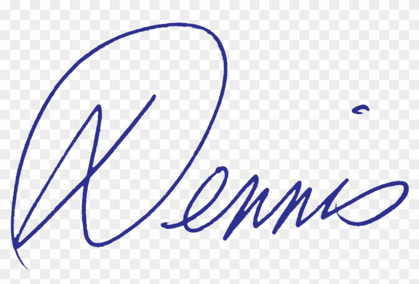 Dennis Ricci - Blue Handwritten Signature Png Clipart #5661488