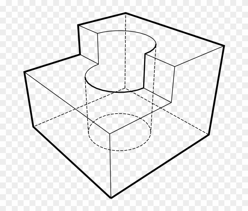 Geometric Shapes 3d - Line Art Clipart