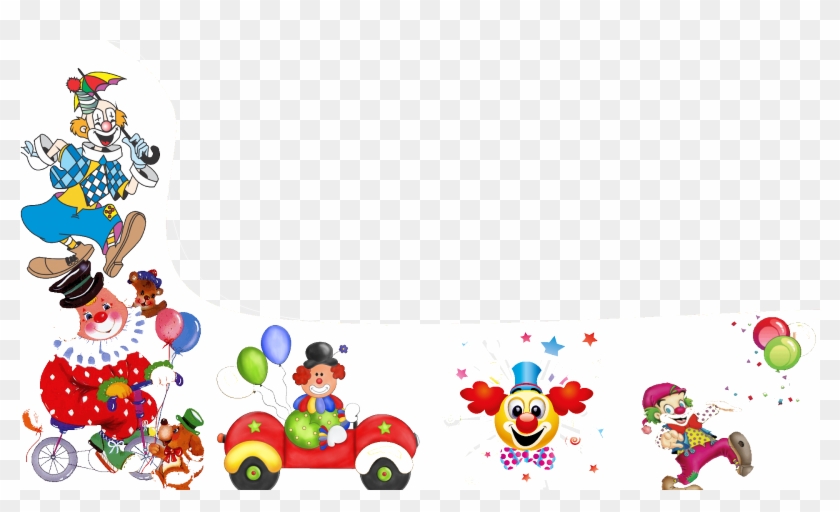 Molduras, Fundo, Adesivos, Festas, Molduras E Quadros, - Clown Clipart