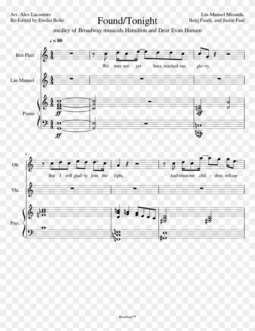 Found/tonight - Sheet Music Clipart #5661971