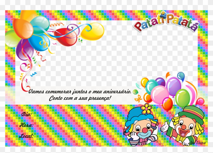 Convite Aniversário Do Patati Patatá - Birthday Clipart #5662071
