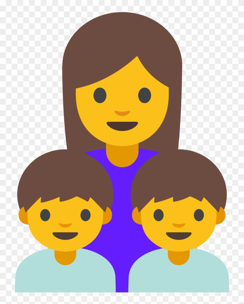 Emoji U1f469 200d 1f466 200d 1f466 - Google Family Emoji Clipart #5662592