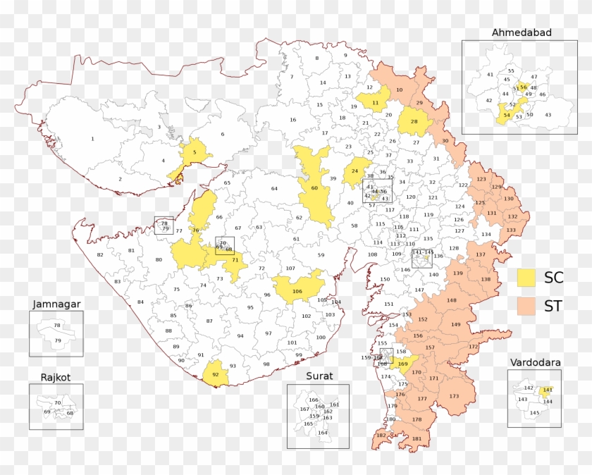 List Of Constituencies Of The Gujarat Legislative Assembly - Gujarat Vidhan Sabha Seats Clipart #5663042