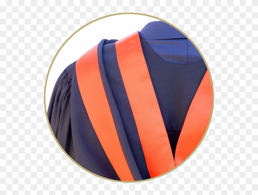 Close Up Shot Of A Graduation Hood Showing The Quality - Inflatable Clipart