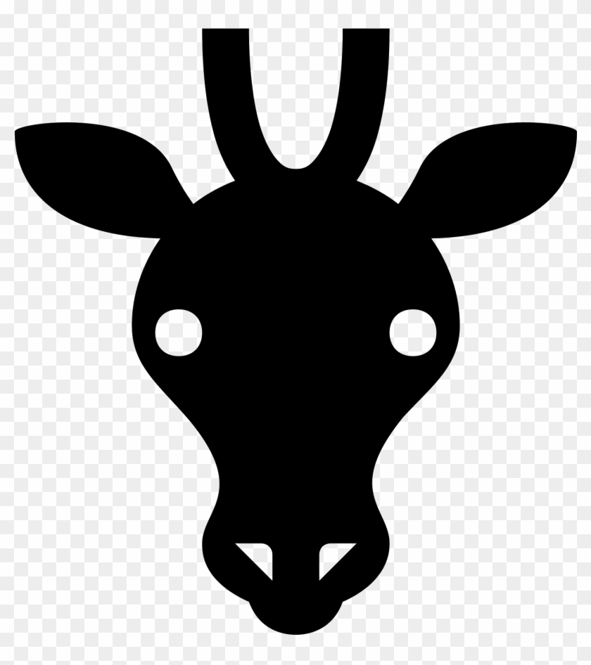 This Icon Is Depicting A The Head Of A Giraffe And - Icono Jirafa Clipart