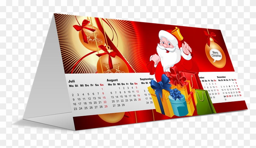 Christmas Calendar, December, Christmas, Christmas - Calendário 2018 Dezembro Natal Clipart #5663546