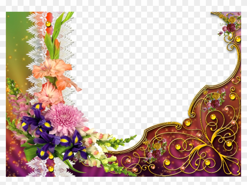 Best Flower Frame Three - Best Flower Photo Frames Clipart