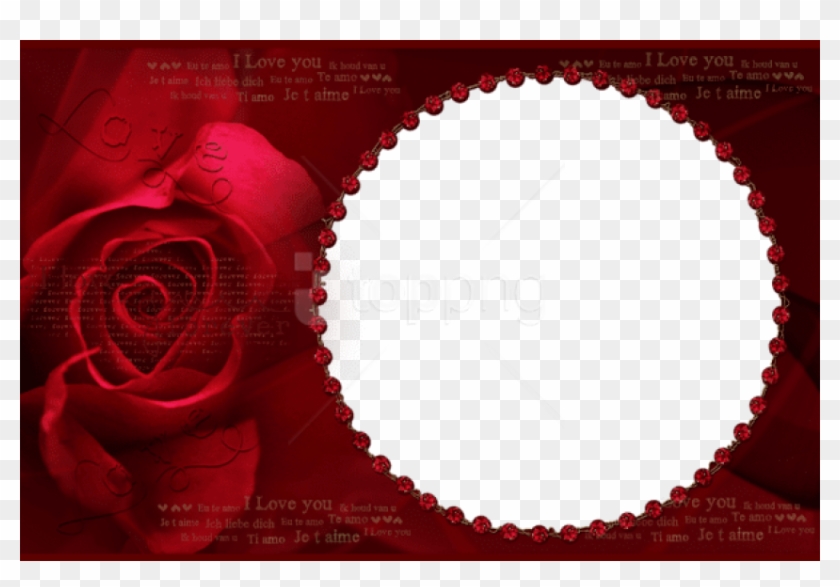 Free Png Best Stock Photos Transparent Red Rose Frame - Rose Photo Frame Png Clipart #5664259