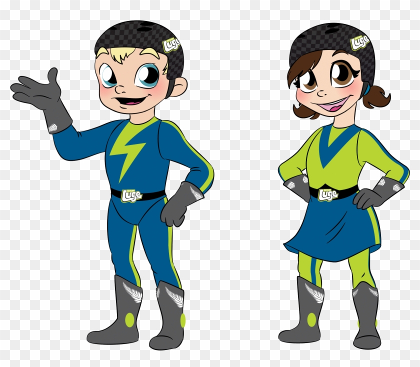 Scoot And Skylar Are Brother And Sister, Born And Bred - Luge Mascot Clipart