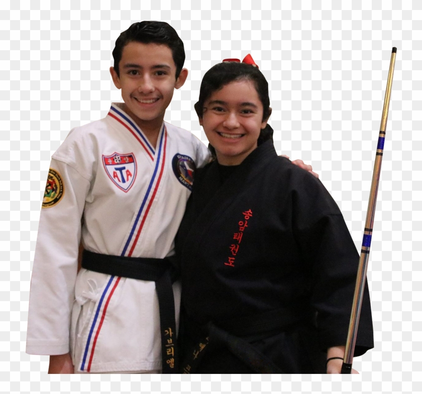 Brother And Sister In Karate Uniforms - Sustaire's Ata Clipart
