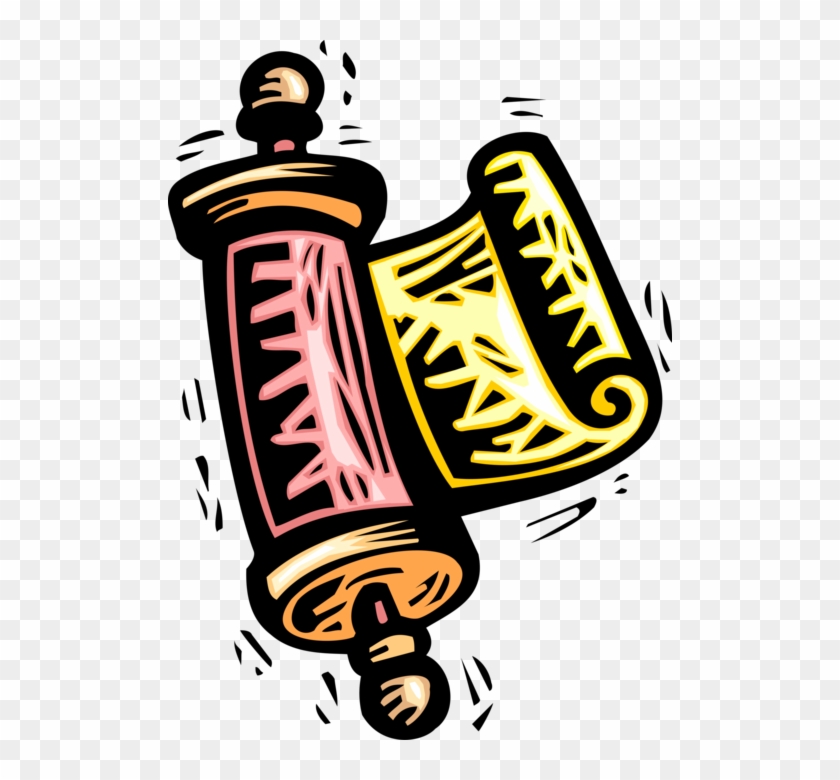 Vector Illustration Of Parchment Or Papyrus Scroll Clipart #5664869