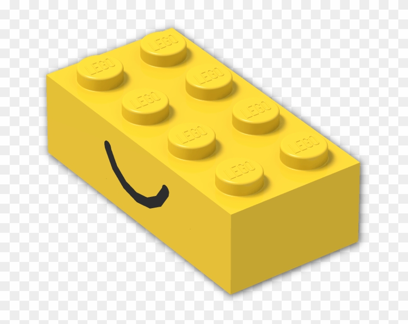 Brick 2 X 4 With Happy And Sad Face Pattern - Yellow Lego Brick Png Clipart