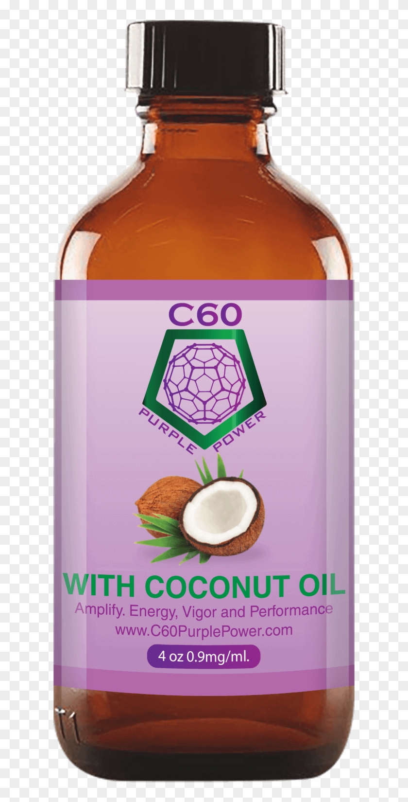 C60 Purple Power Coconut Oil 4 Oz - C60 Purple Power Clipart #5666768