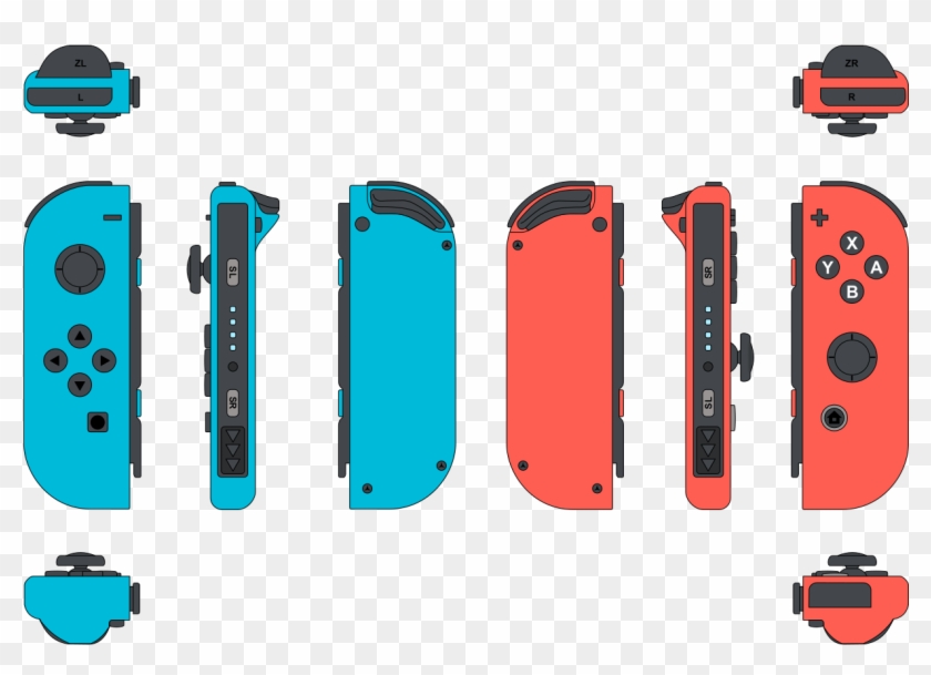 Nintendo Switch Joy-con Illustration - Nintendo Switch Joy Con Size Clipart