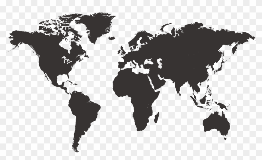 Mapamundi Png Hd - Simple Colour World Map Clipart