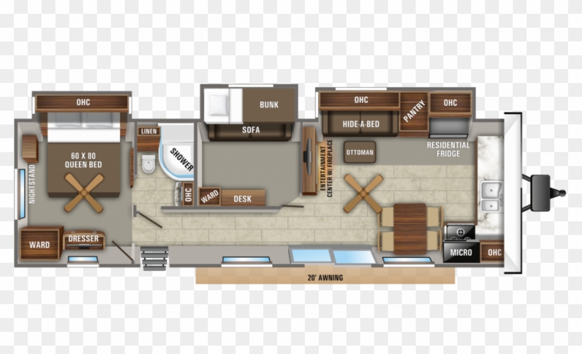 2020 Jay Flight Bungalow 40bhts Floor Plan Img - Floor Plan Clipart