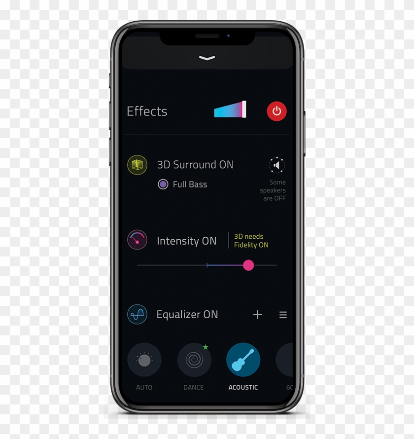 Audio Intensity Slider - Smartphone Clipart