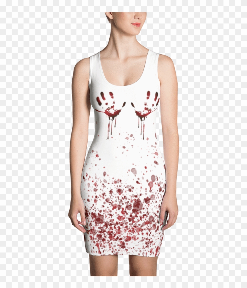 Bloody Hands Halloween Dress - 34 In Bust Clipart