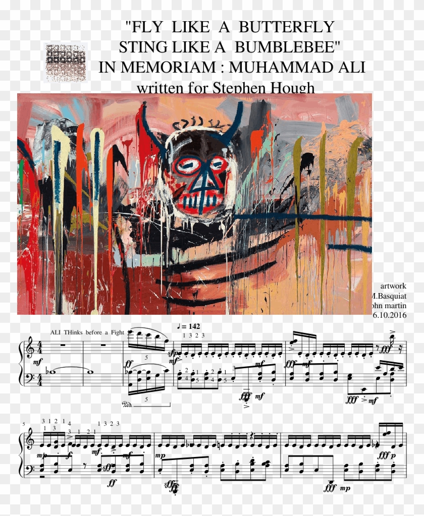 Sting , Float,bloody Hands) 3pieces In Memoriam Muhammad - Jean Michel Basquiat Devil Clipart