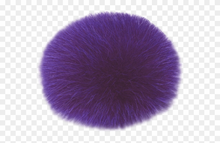 Lindo F Fox Fur Royal Purple Individual Pom Pom - Fur Clothing Clipart