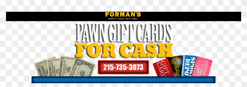 Pawn Gift Cards For Cash - 1 Us Dollar Clipart #5671263