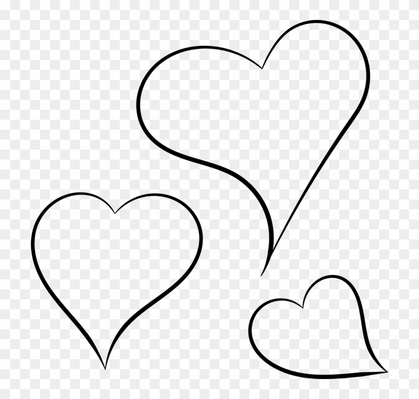 14 Painted Heart Heart Outline Transparent - Gambar Sketsa Hati Clipart #5671544