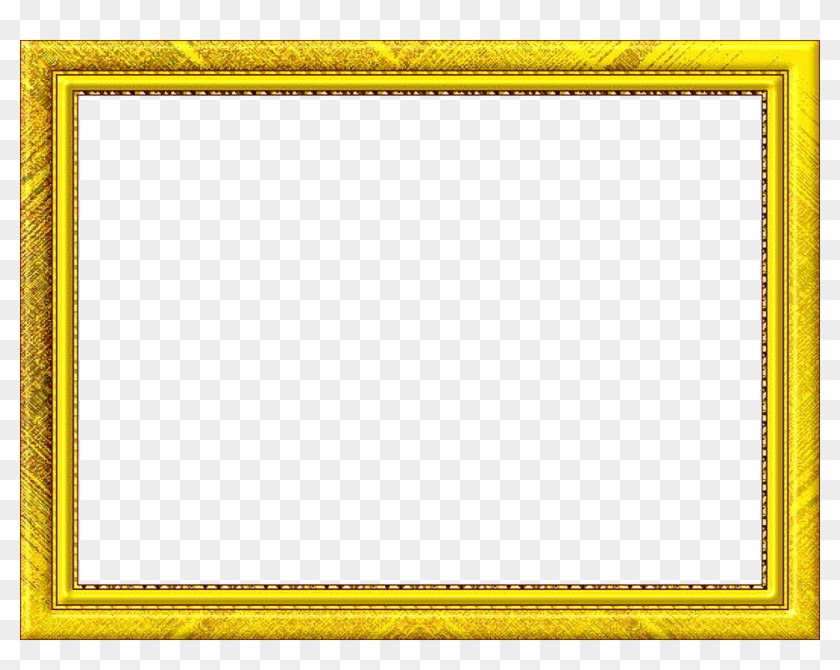 Frame Picture Frame Outline Gold Isolated Pattern - Frame Yellow Clipart #5672339
