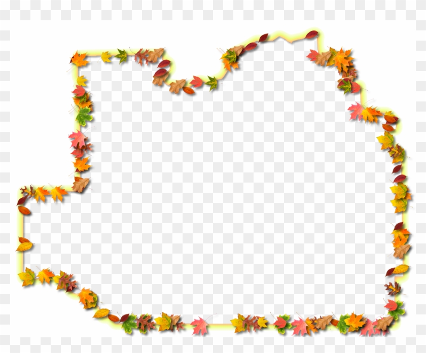 A Yellow And Orange Outline Map Of Marion With Fall - Illustration Clipart