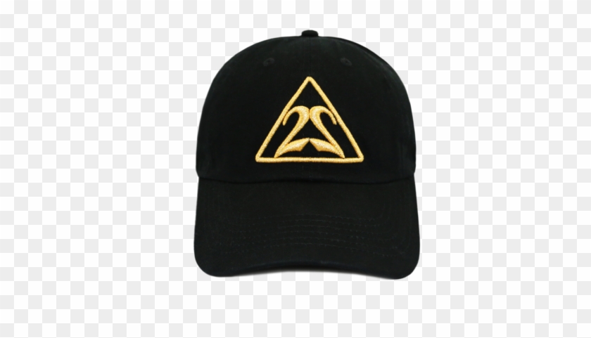 Black Triangle With Gold Outline Dad Hat Front - Baseball Cap Clipart #5672656