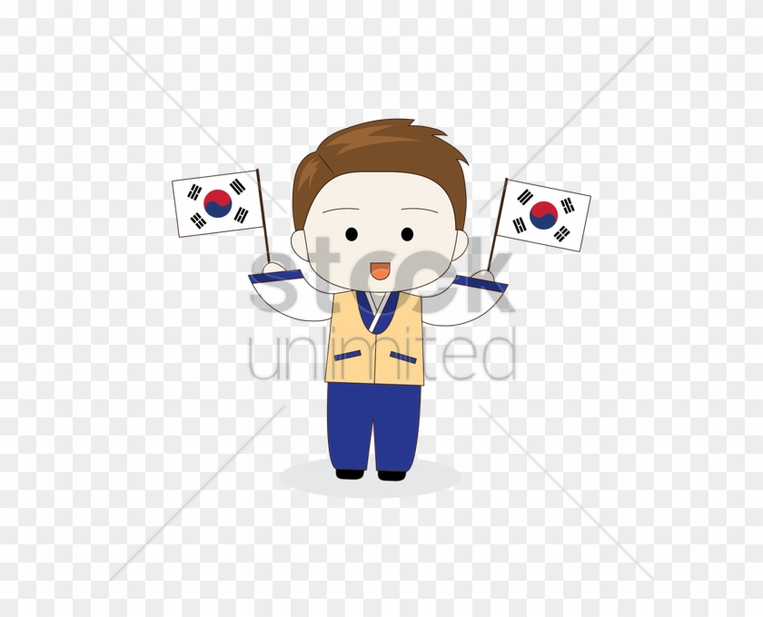 Astronaut Clipart Flag Vector - South Korea Flag - Png Download #5673364
