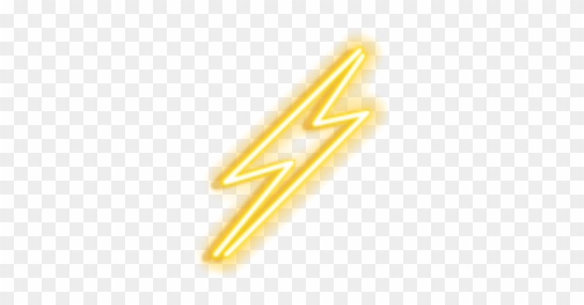 #neon #lightningbolt #bolt - Neon Lightning Bolt Aesthetic Clipart