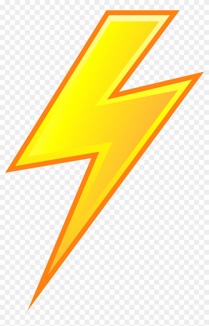 Electricity Clipart Lightning Strike - Orange - Png Download