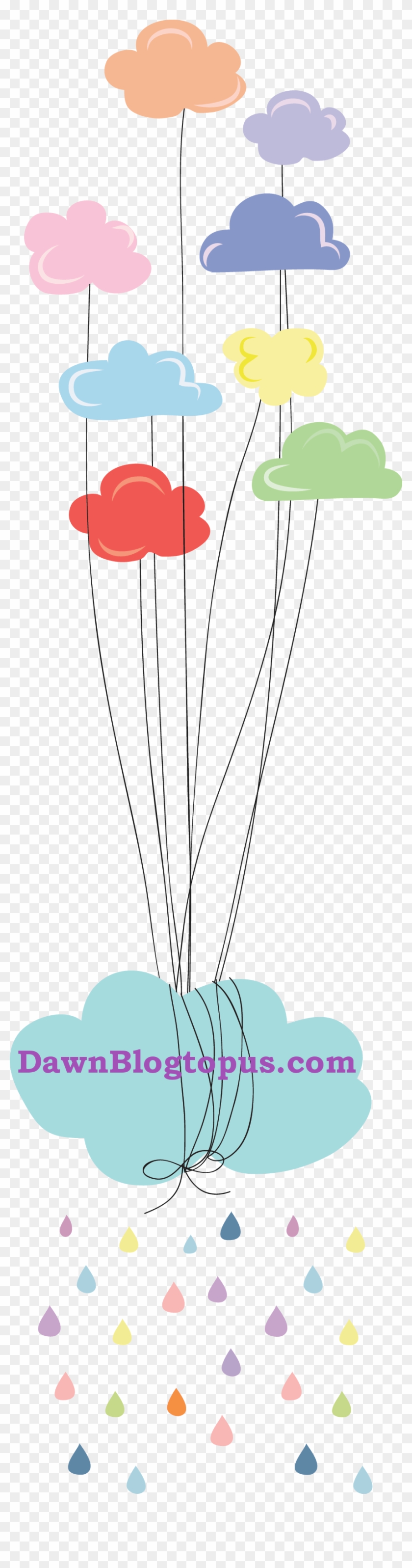 Com Rainbow Raincloud Rain Kawaii Clipart